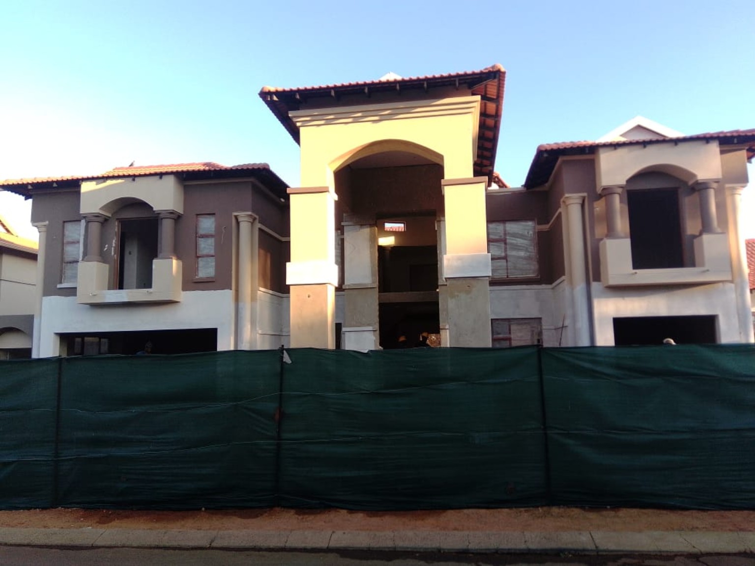Residential masonry and brickwork under construction